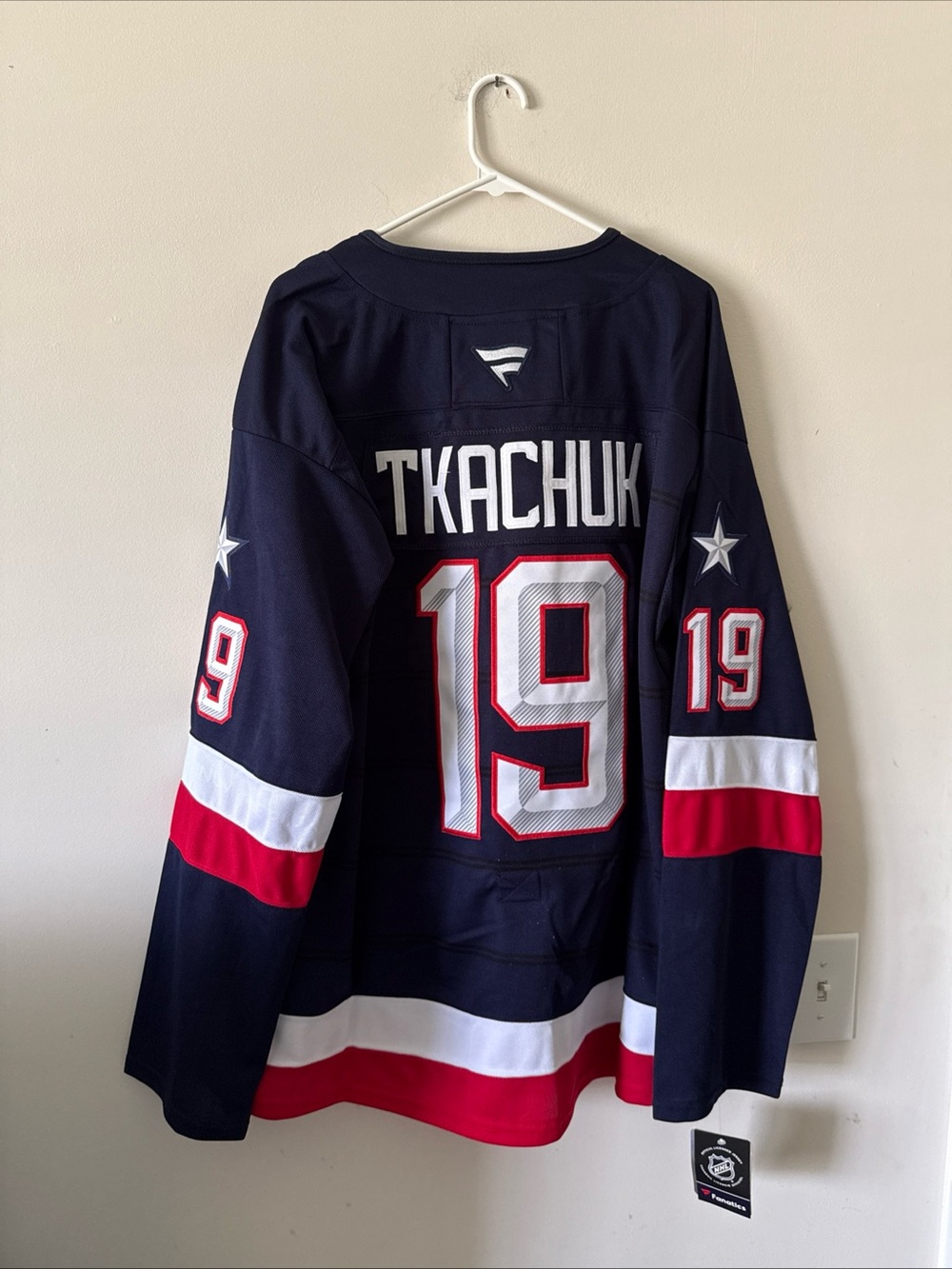 Men’s Fanatics Matthew Tkachuk #19 Team USA 4 Nations Face-Off Jersey Sz 52 RARE - Picture 7 of 7